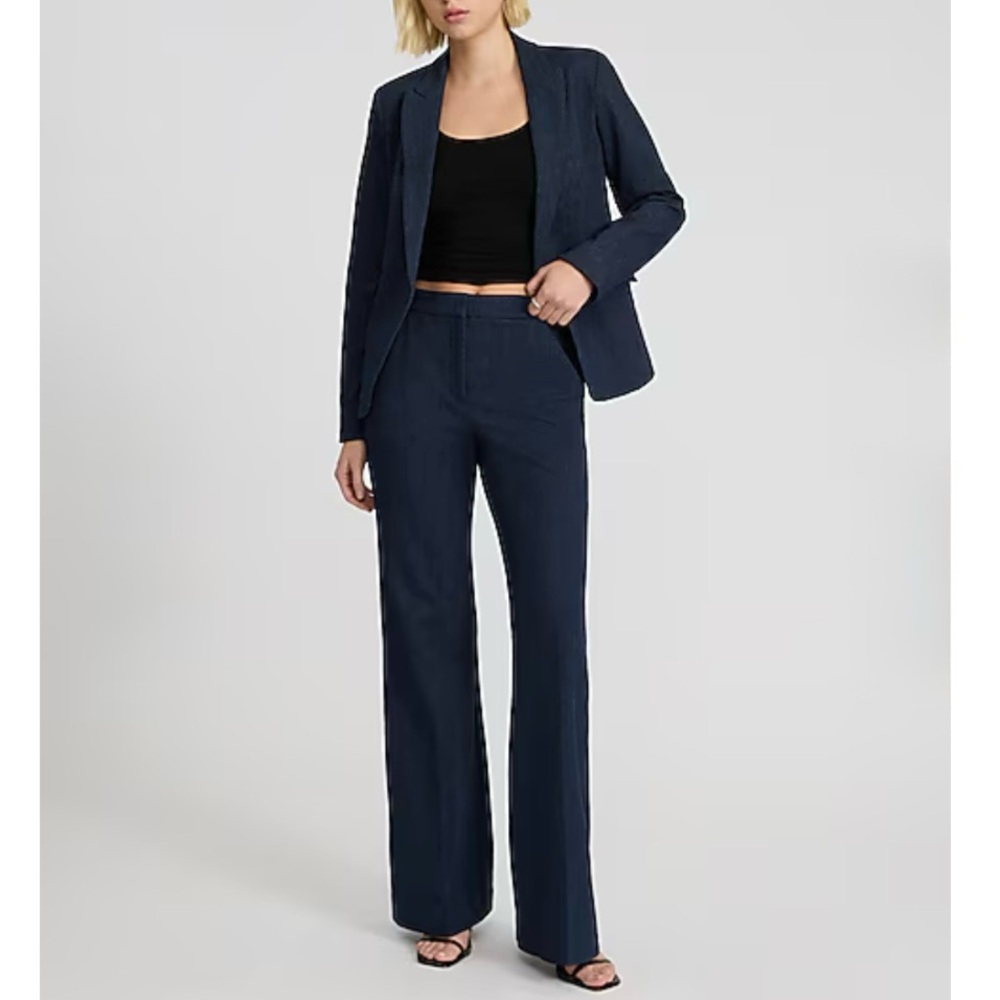 Express Editor Collection Blazer, Denim Like Fabric, Soft, Stretch Twill, - Picture 9 of 15